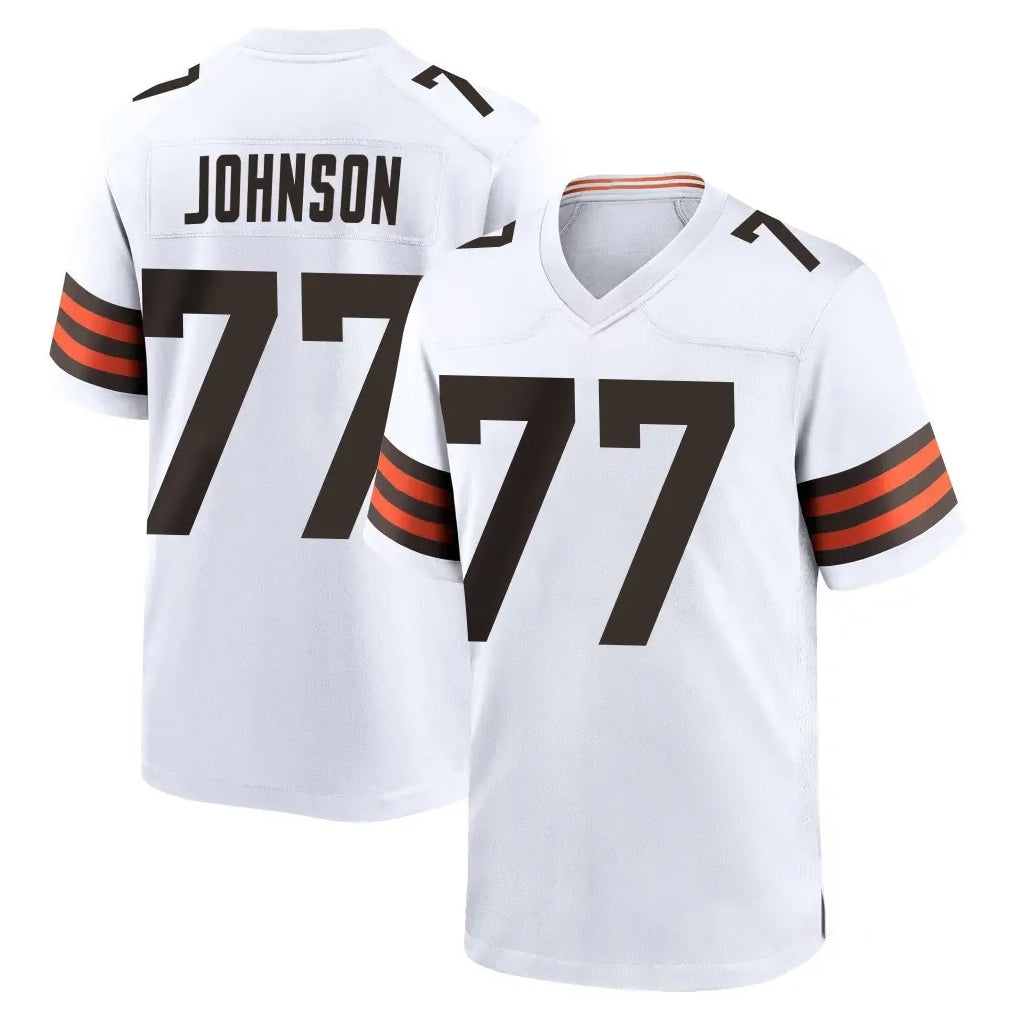 Ncoe C.Browns #77 Zion Johnson Player White Home Game Stitched Jerseys