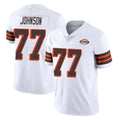 Ncoe C.Browns #77 Zion Johnson Player White Limited  Vapor 1946 Collection Alternate Game Stitched Jerseys