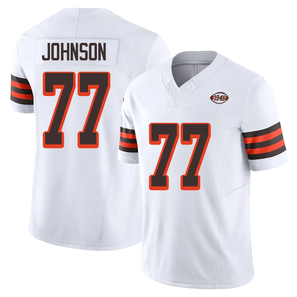 Ncoe C.Browns #77 Zion Johnson Player White Limited Vapor F.U.S.E. Alternate Game Stitched Jerseys