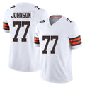 Ncoe C.Browns #77 Zion Johnson Player White Vapor F.U.S.E. Limited Home Game Stitched Jerseys