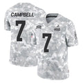 Ncoe C.Browns #7 Tyson Campbell Player Arctic Camo Salute to Service Limited Home Game Stitched Jerseys