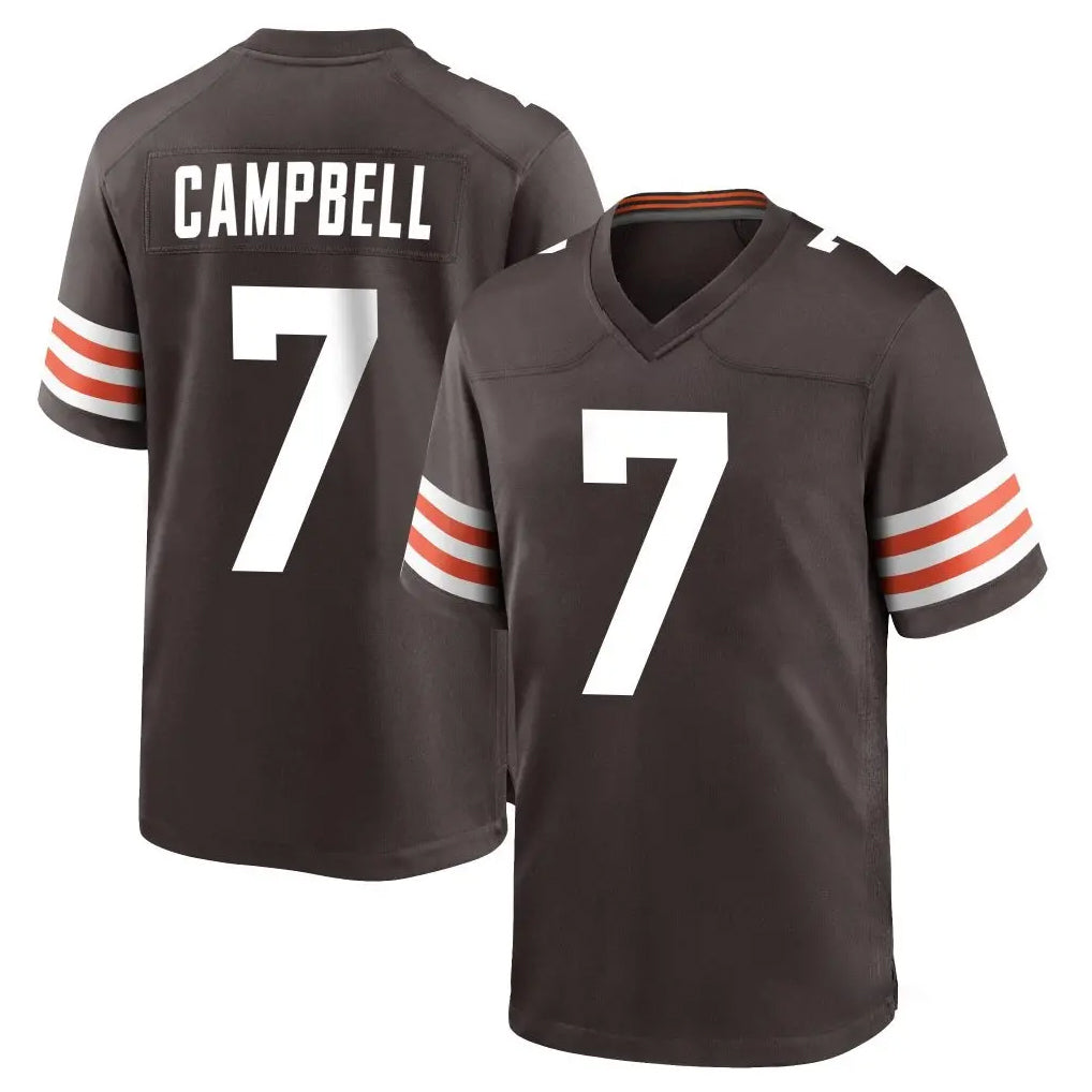 Ncoe C.Browns #7 Tyson Campbell Player Brown Home Game Stitched Jerseys