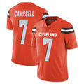Ncoe C.Browns #7 Tyson Campbell Player Orange Alternate Vapor Untouchable Limited Home Game Stitched Jerseys