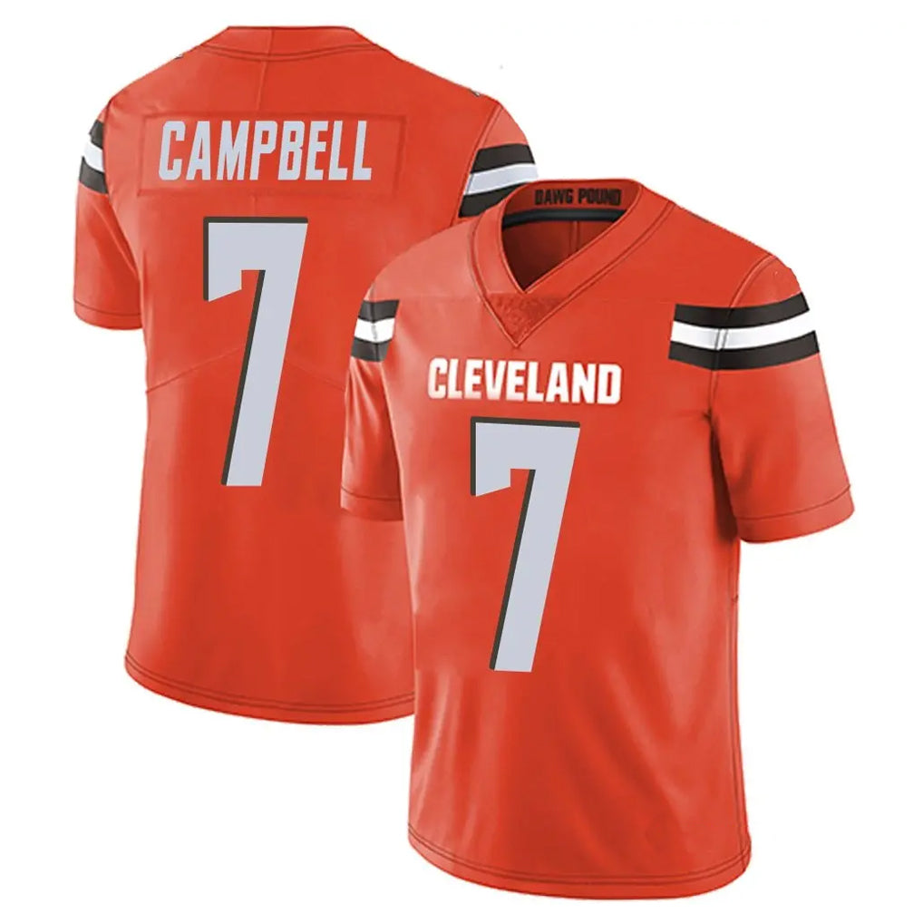 Ncoe C.Browns #7 Tyson Campbell Player Orange Alternate Vapor Untouchable Limited Home Game Stitched Jerseys