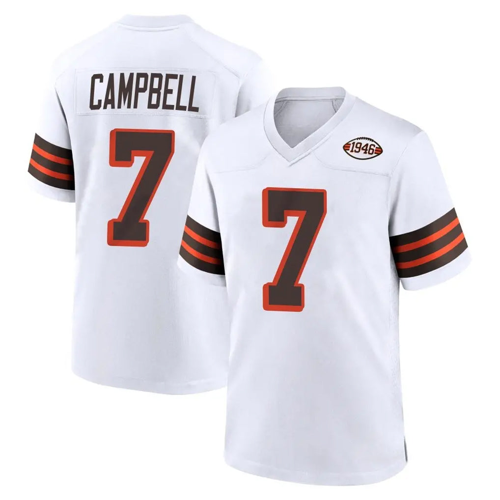 Ncoe C.Browns #7 Tyson Campbell Player White Alternate Home Game Stitched Jerseys