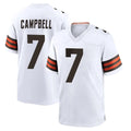 Ncoe C.Browns #7 Tyson Campbell Player White Home Game Stitched Jerseys