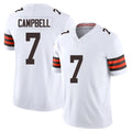 Ncoe C.Browns #7 Tyson Campbell Player White Vapor F.U.S.E. Limited Home Game Stitched Jerseys