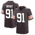 Ncoe C.Browns #91 Alex Wright Player Brown Home Game Stitched Jerseys