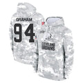 Ncoe C.Browns #94 Mason Graham Player Arctic Camo Salute to Service Hoodies Limited Game Stitched Jerseys