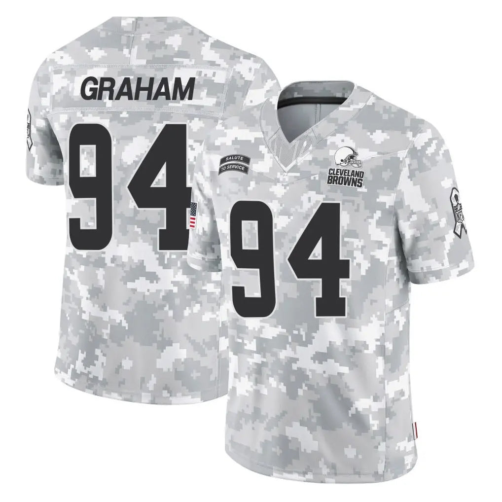 Ncoe C.Browns #94 Mason Graham Player Arctic Camo Salute to Service Limited Home Game Stitched Jerseys