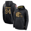 Ncoe C.Browns #94 Mason Graham Player Black Salute to Service Pullover Hoodies Limited Stitched Jerseys