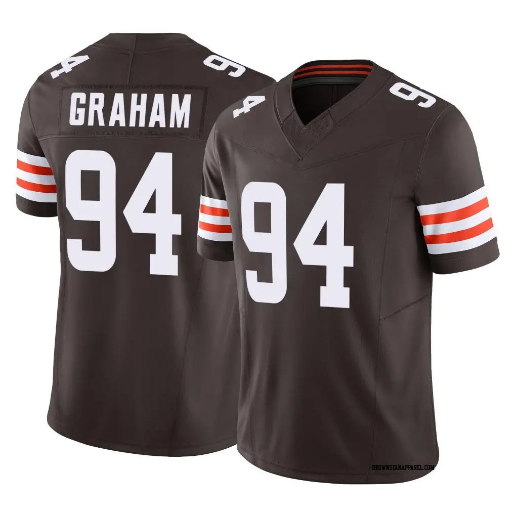 Ncoe C.Browns #94 Mason Graham Player Brown Vapor F.U.S.E. Limited Home Game Stitched Jerseys