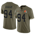 Ncoe C.Browns #94 Mason Graham Player Olive Salute to Service Limited Game Stitched Jerseys