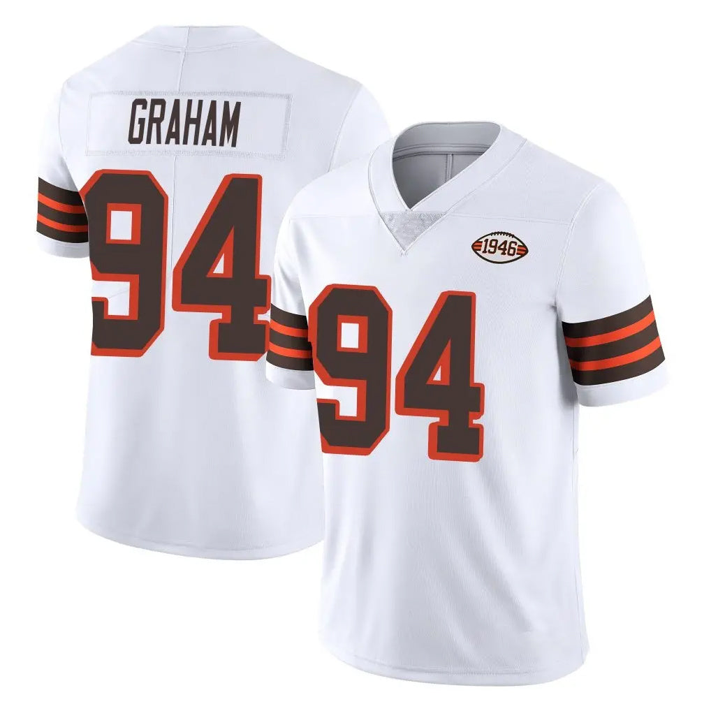 Ncoe C.Browns #94 Mason Graham Player White Limited  Vapor 1946 Collection Alternate Game Stitched Jerseys