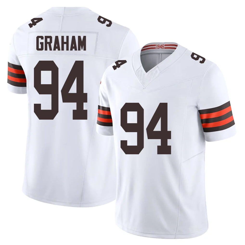 Ncoe C.Browns #94 Mason Graham Player White Vapor F.U.S.E. Limited Home Game Stitched Jerseys