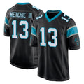 Ncoe C.Panthers #13 John Metchie III Player Black Home Game Stitched Jerseys