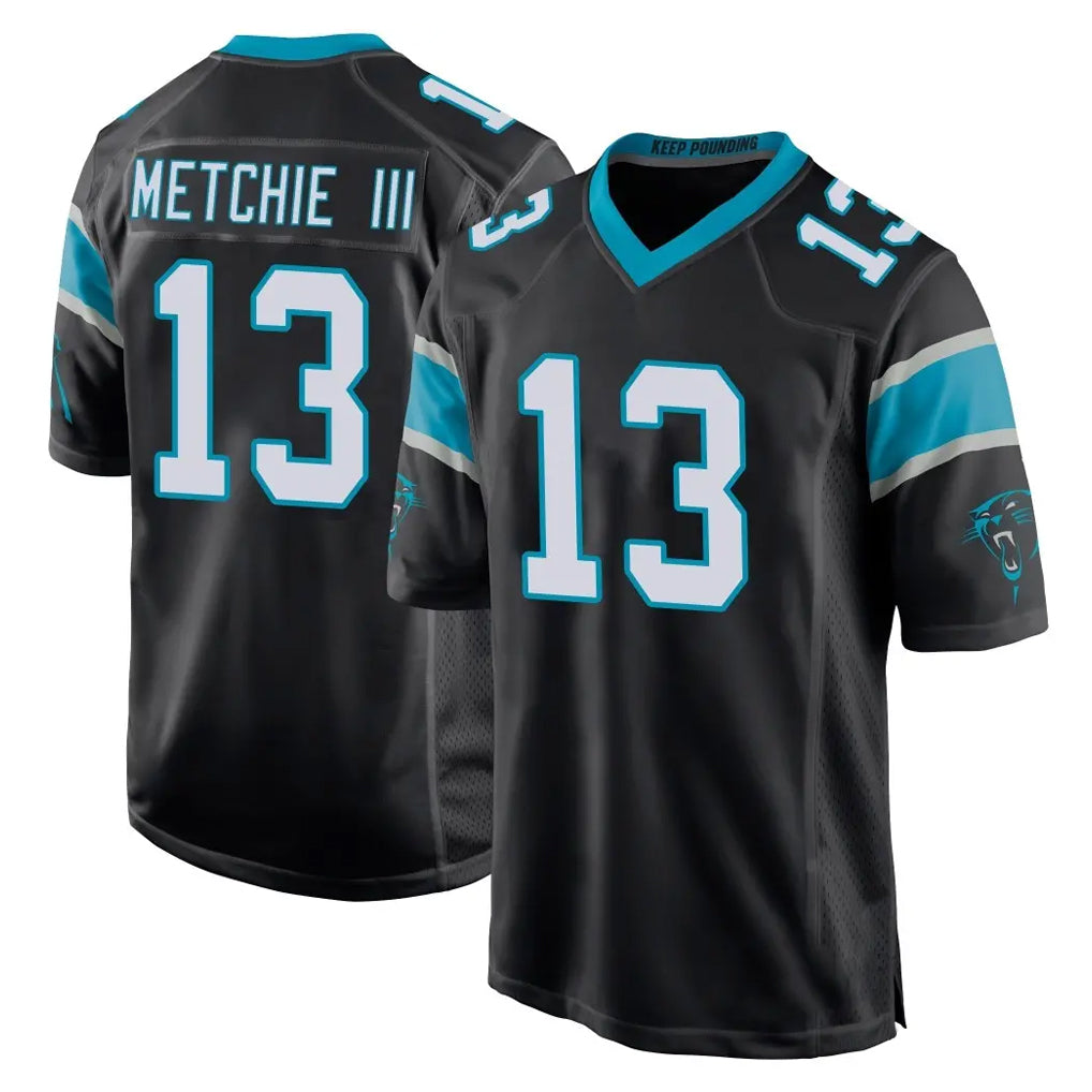 Ncoe C.Panthers #13 John Metchie III Player Black Home Game Stitched Jerseys