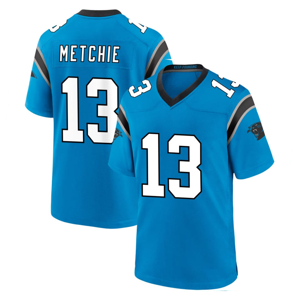 Ncoe C.Panthers #13 John Metchie III Player Blue Home Game Stitched Jerseys