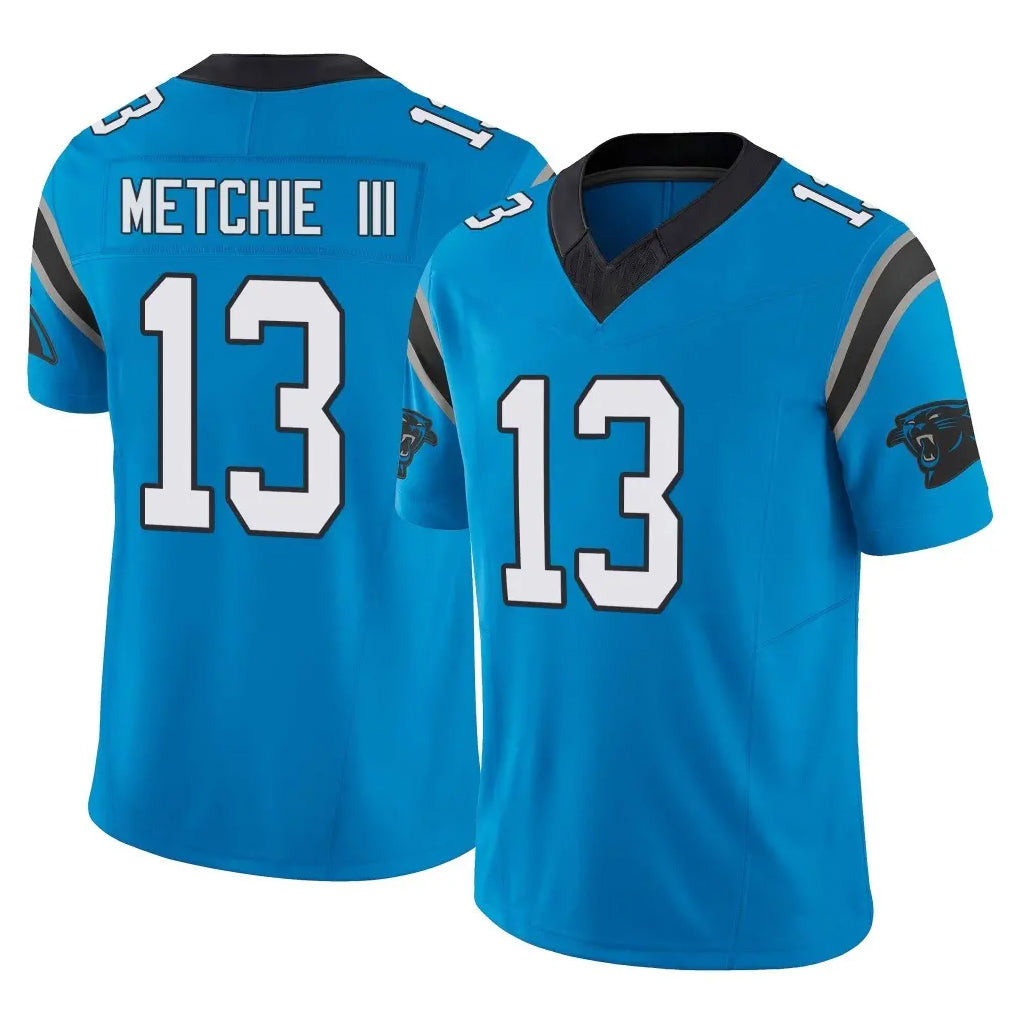 Ncoe C.Panthers #13 John Metchie III Player Blue Vapor F.U.S.E. Limited Home Game Stitched Jerseys
