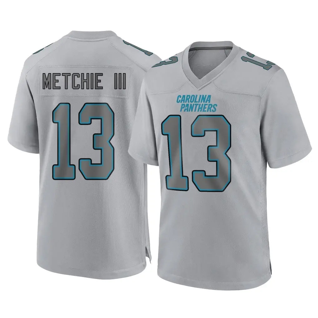 Ncoe C.Panthers #13 John Metchie III Player Gray Atmosphere Fashion Game Stitched Jerseys