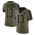 Ncoe C.Panthers #13 John Metchie III Player Olive Salute to Service Limited Game Stitched Jerseys