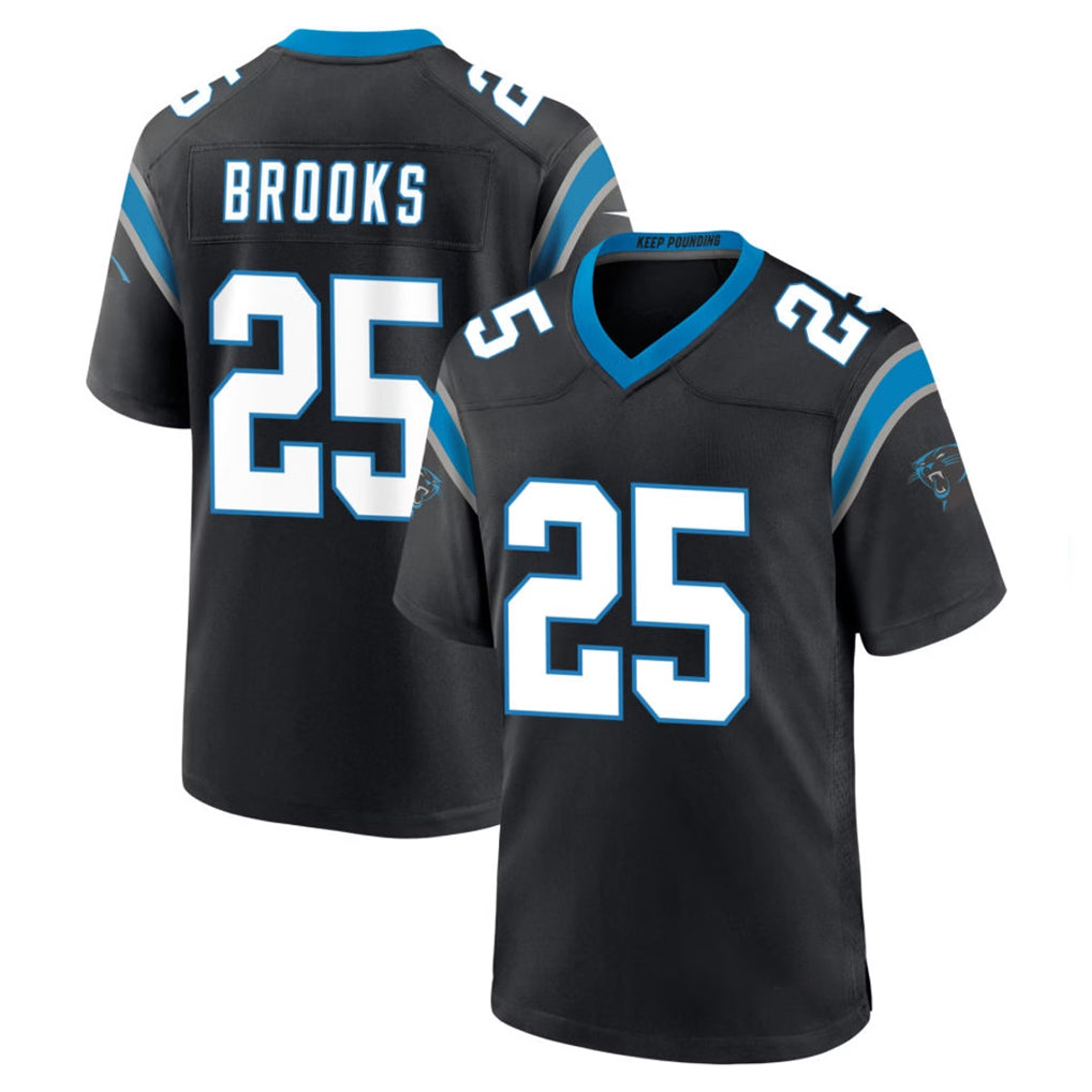Ncoe C.Panthers #25 Jonathon Brooks Player Black Limited Home Game Stitched Jerseys