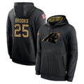 Ncoe C.Panthers #25 Jonathon Brooks Player Black Salute to Service Pullover Hoodies Limited Game Stitched Jerseys