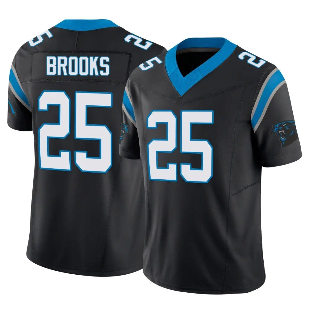 Ncoe C.Panthers #25 Jonathon Brooks Player Black Vapor F.U.S.E. Limited Home Game Stitched Jerseys