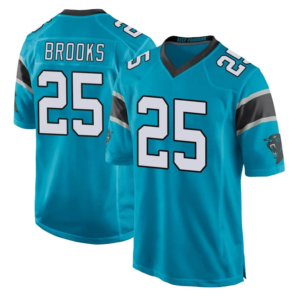 Ncoe C.Panthers #25 Jonathon Brooks Player Blue Game Stitched Jerseys