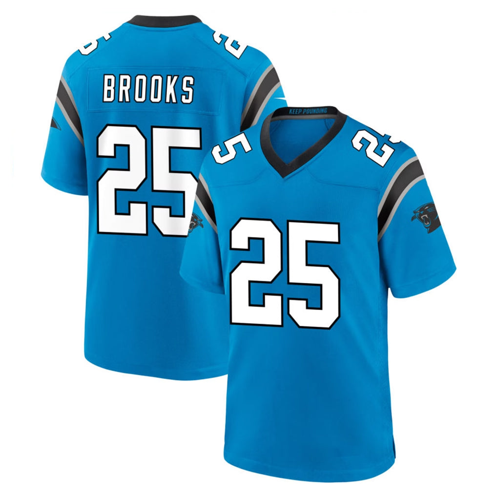 Ncoe C.Panthers #25 Jonathon Brooks Player Blue Home Game Stitched Jerseys