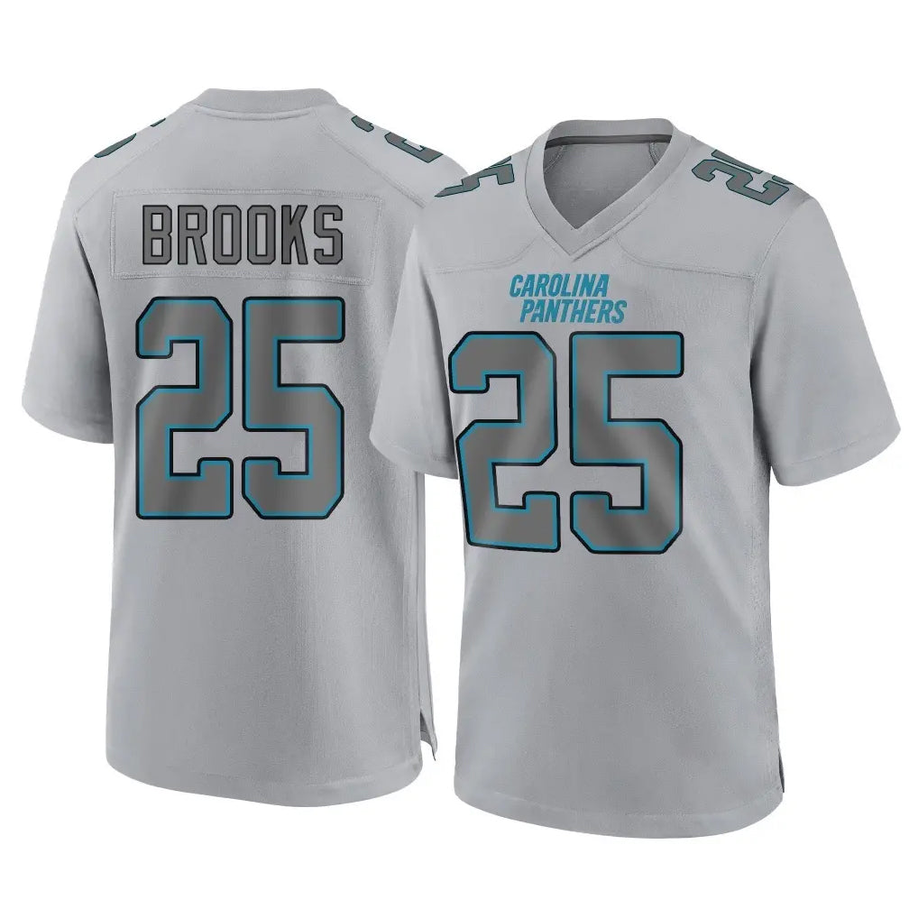 Ncoe C.Panthers #25 Jonathon Brooks Player Gray Atmosphere Fashion Game Stitched Jerseys
