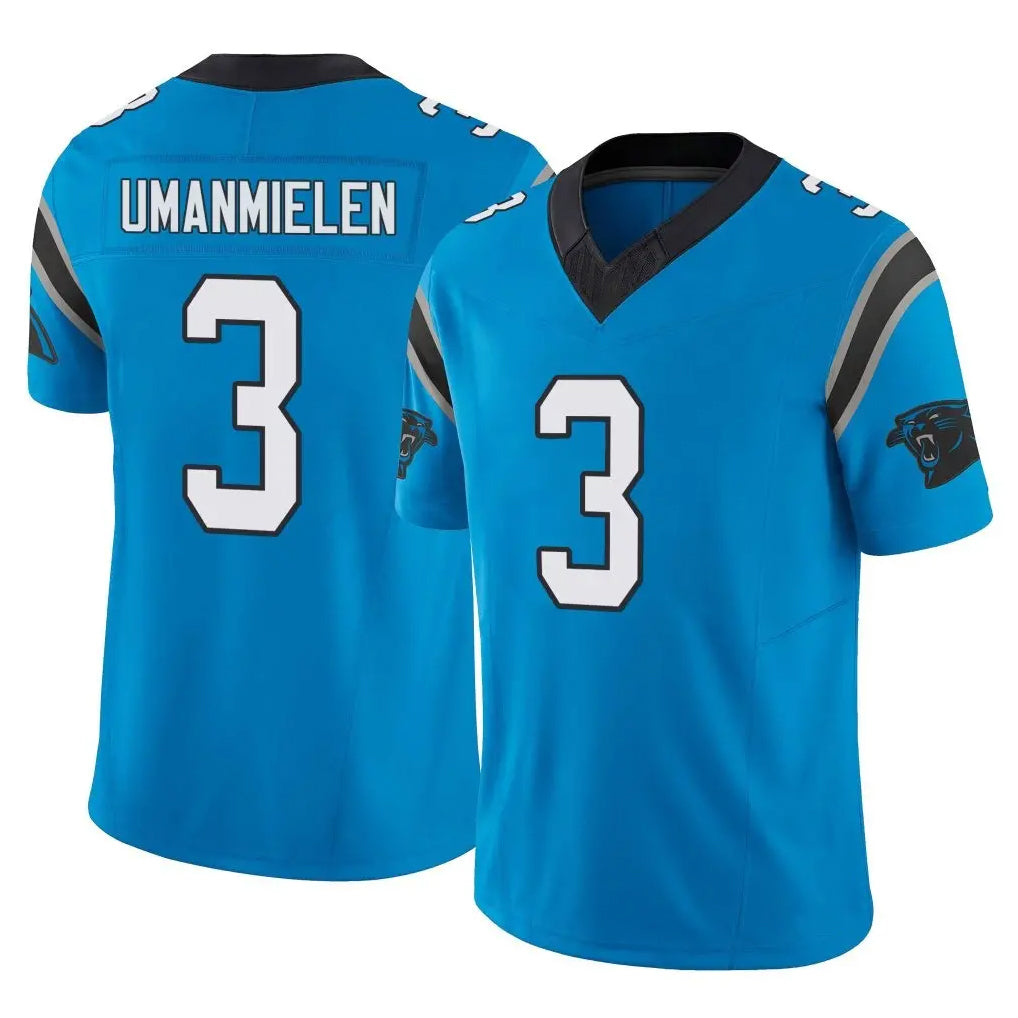 Ncoe C.Panthers #3 Princely Umanmielen Player Blue Vapor F.U.S.E. Limited Home Game Stitched Jerseys