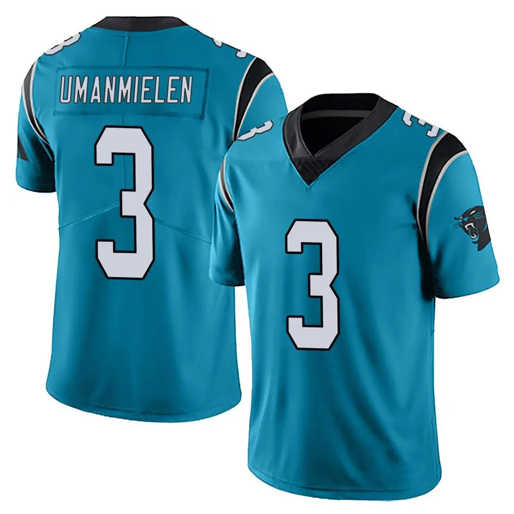 Ncoe C.Panthers #3 Princely Umanmielen Player Blue Vapor Untouchable Limited Game Stitched Jerseys