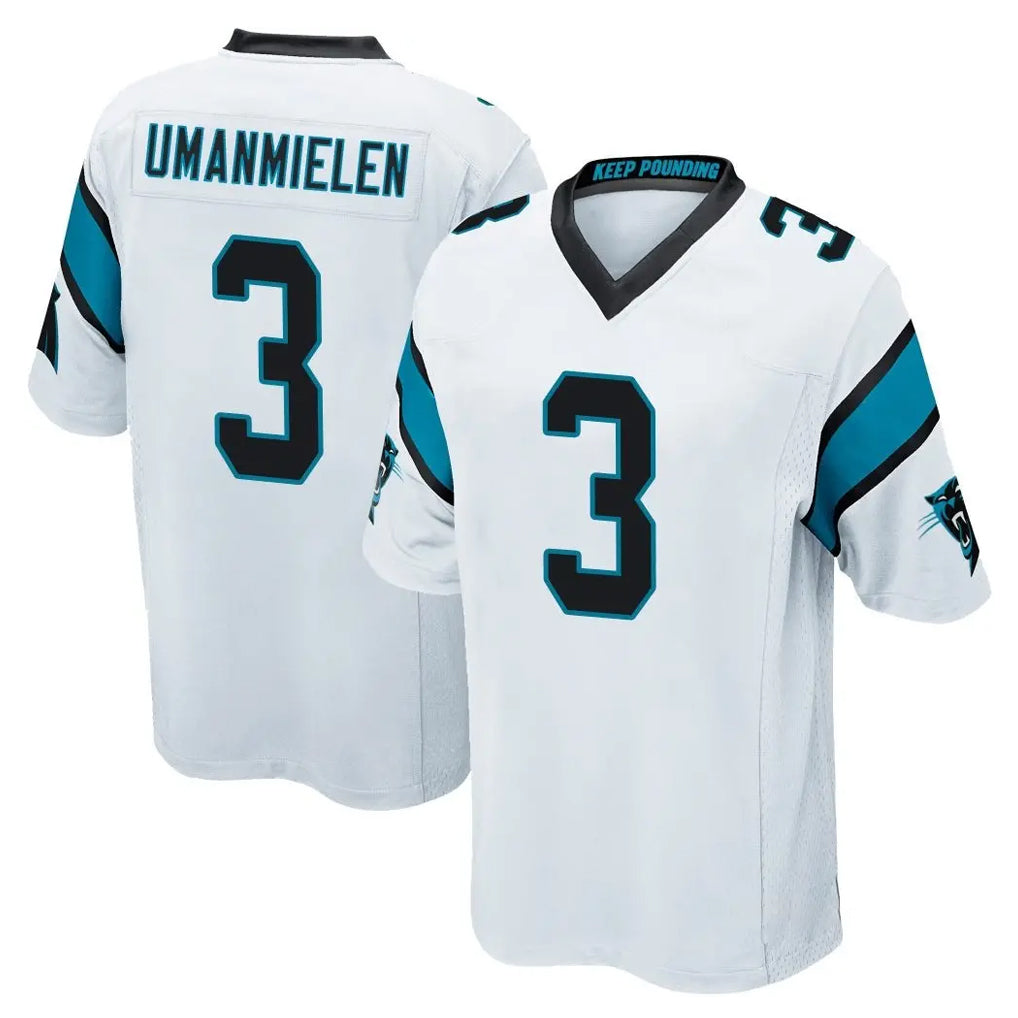 Ncoe C.Panthers #3 Princely Umanmielen Player White Game Stitched Jerseys