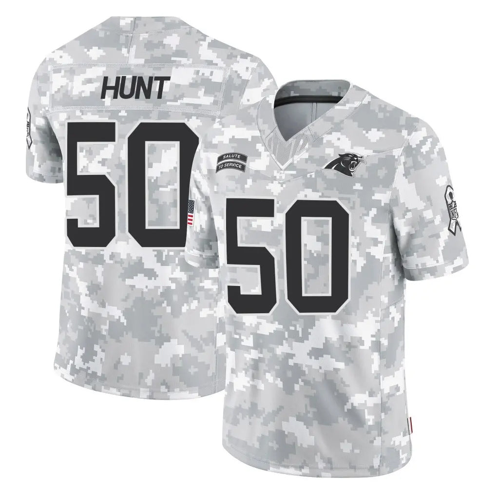 Ncoe C.Panthers #50 Robert Hunt Player Arctic Camo Salute to Service Limited Game Stitched Jerseys