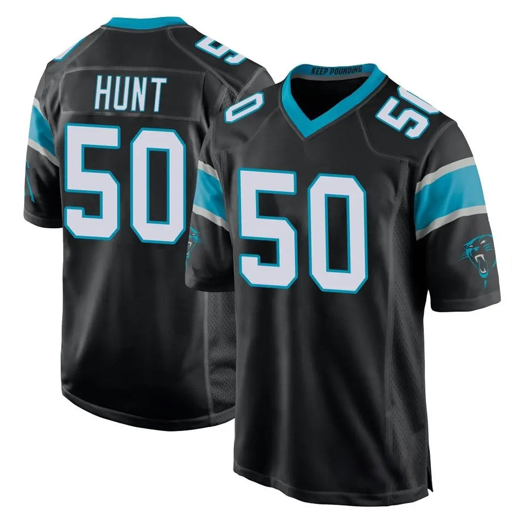 Ncoe C.Panthers #50 Robert Hunt Player Black Game Stitched Jerseys