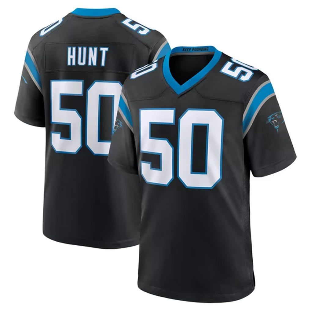 Ncoe C.Panthers #50 Robert Hunt Player Black Limited Home Game Stitched Jerseys