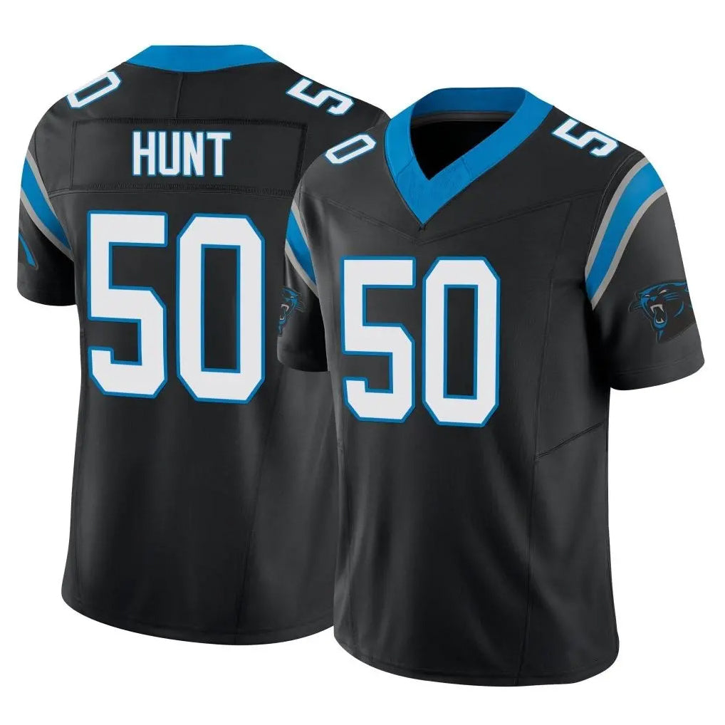 Ncoe C.Panthers #50 Robert Hunt Player Black Vapor F.U.S.E. Limited Home Game Stitched Jerseys