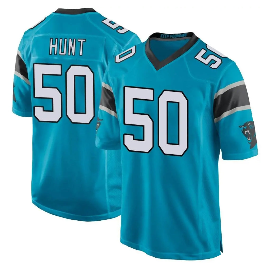 Ncoe C.Panthers #50 Robert Hunt Player Blue Game Stitched Jerseys