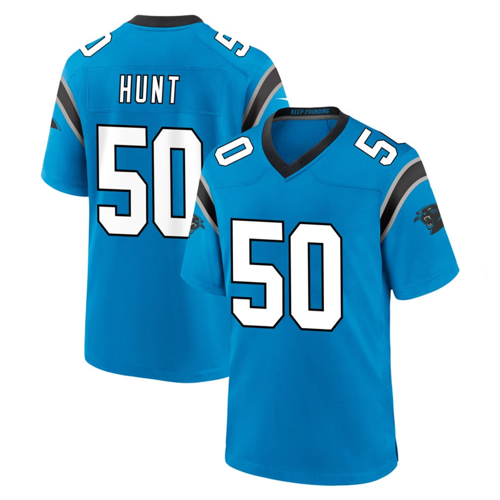 Ncoe C.Panthers #50 Robert Hunt Player Blue Home Game Stitched Jerseys