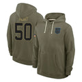 Ncoe C.Panthers #50 Robert Hunt Player Olive Salute to Service Hoodies Game Stitched Jerseys