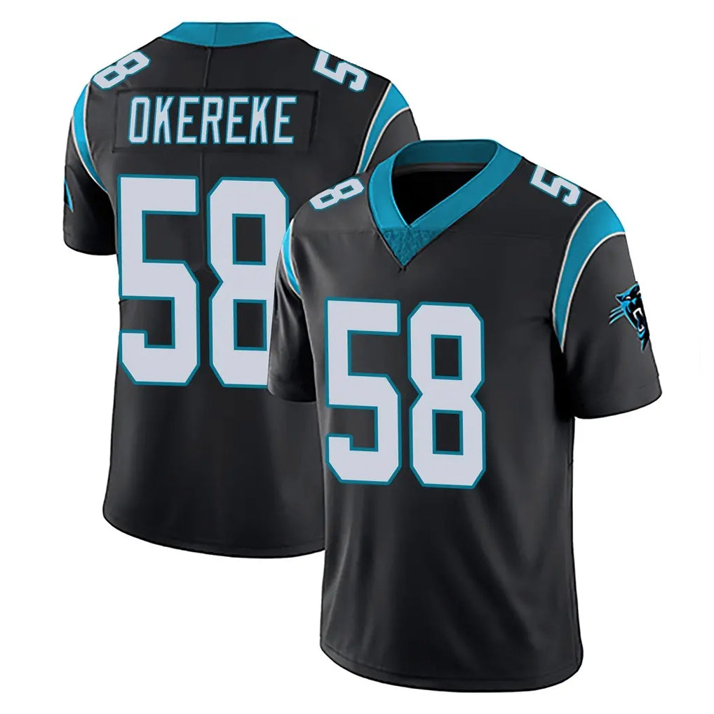 Ncoe C.Panthers #58 Bobby Okereke Player Black Limited Home Game Stitched Jerseys
