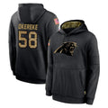 Ncoe C.Panthers #58 Bobby Okereke Player Black Salute to Service Pullover Hoodies Limited Game Stitched Jerseys