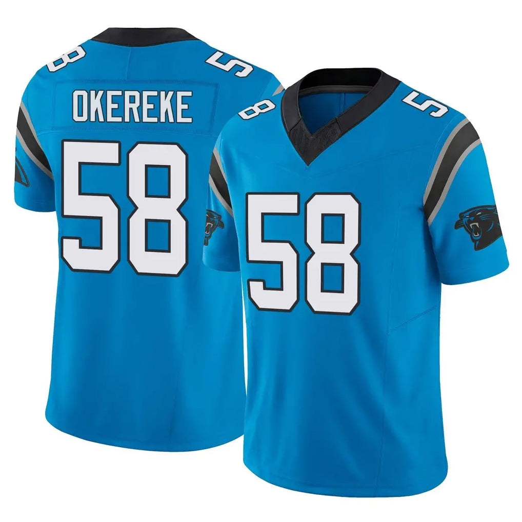 Ncoe C.Panthers #58 Bobby Okereke Player Blue Vapor F.U.S.E. Limited Home Game Stitched Jerseys