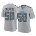 Ncoe C.Panthers #58 Bobby Okereke Player Gray Atmosphere Fashion Game Stitched Jerseys