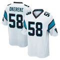 Ncoe C.Panthers #58 Bobby Okereke Player White Game Stitched Jerseys