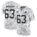 Ncoe C.Panthers #63 Rasheed Walker Player Arctic Camo Salute to Service Limited Game Stitched Jerseys