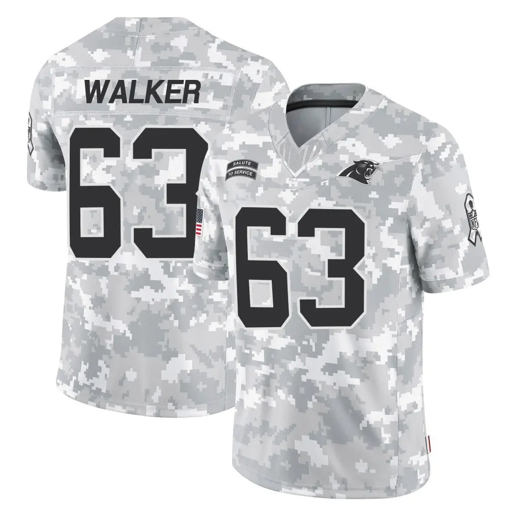 Ncoe C.Panthers #63 Rasheed Walker Player Arctic Camo Salute to Service Limited Game Stitched Jerseys