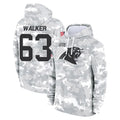Ncoe C.Panthers #63 Rasheed Walker Player Arctic Camo Salute to Service Pullover Hoodies Limited Game Stitched Jerseys
