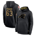 Ncoe C.Panthers #63 Rasheed Walker Player Black Salute to Service Pullover Hoodies Limited Game Stitched Jerseys